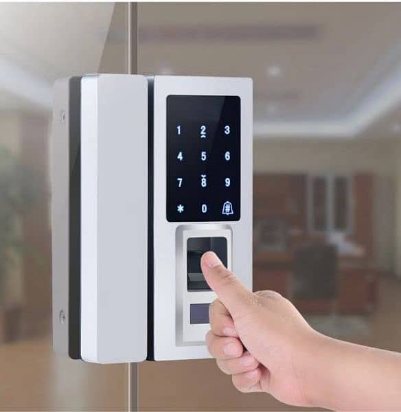 fingerprint electric magnetic glass door lock access control system 1