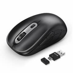 Jelly Comb MS048 Wireless USB Type-C & USB Mouse (Black) 0
