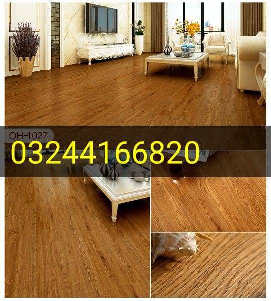 imported vinyl wooden floors, Wallpapers, Fluted wall panels, blinds. 0