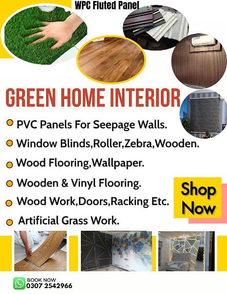 WPC & PVC Panel,3D Wallpaper,Blinds,Wooden& Vinyl Floor,Kitchen & Wood 14