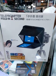 Teleprompter 7 inch Lens Go for DSLR And Mobile Support
