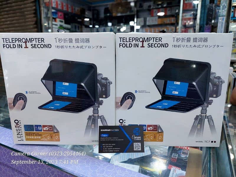 Teleprompter 7 inch Lens Go for DSLR And Mobile Support 1