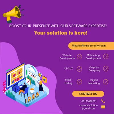 Web Dev, Graphics Design, Mobile App, SEO, Video Editing, UI/UX