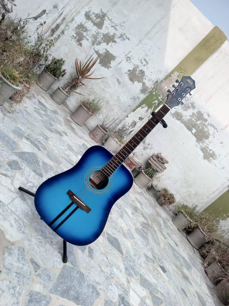Brand New Jumbo Blue Color Guitar 0