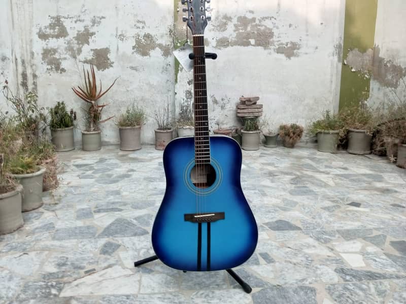 Brand New Jumbo Blue Color Guitar 1
