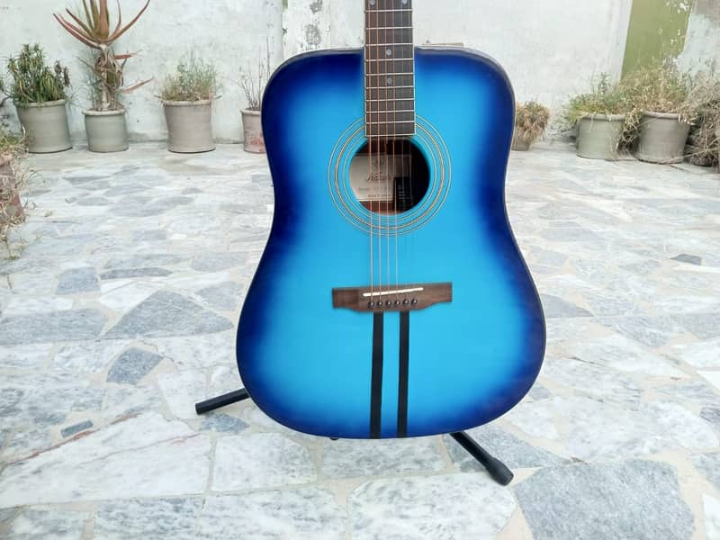 Brand New Jumbo Blue Color Guitar 2
