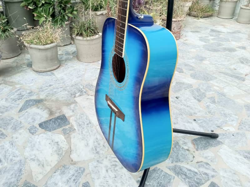 Brand New Jumbo Blue Color Guitar 3