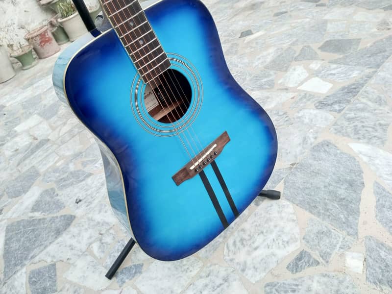 Brand New Jumbo Blue Color Guitar 6