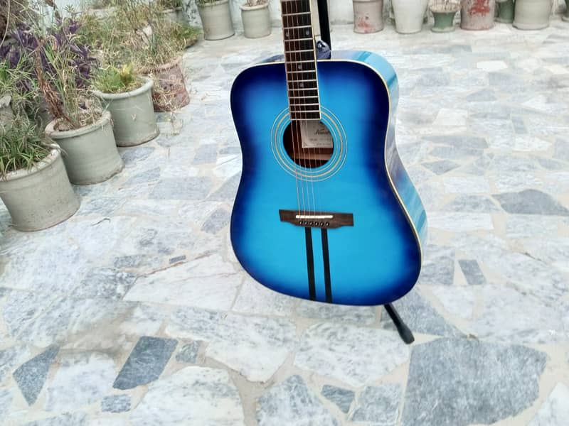 Brand New Jumbo Blue Color Guitar 7