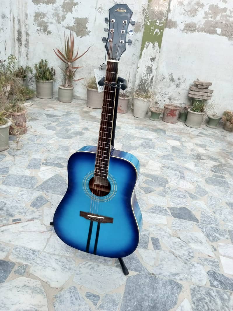 Brand New Jumbo Blue Color Guitar 9