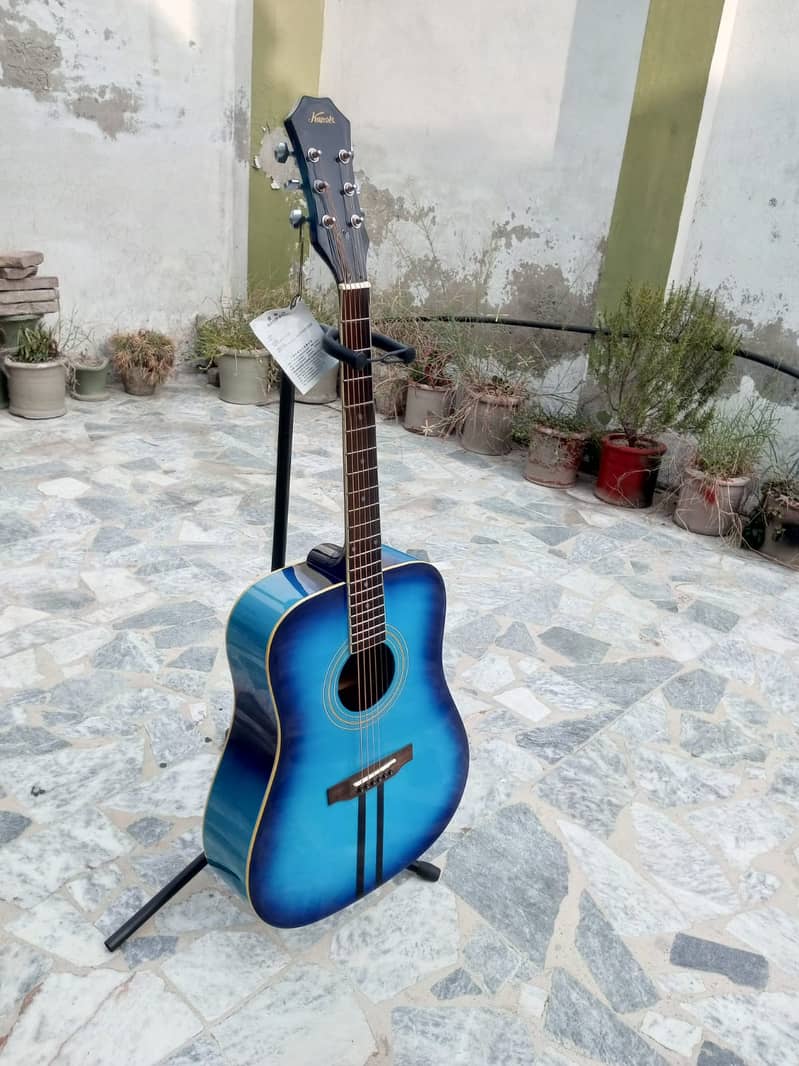 Brand New Jumbo Blue Color Guitar 10