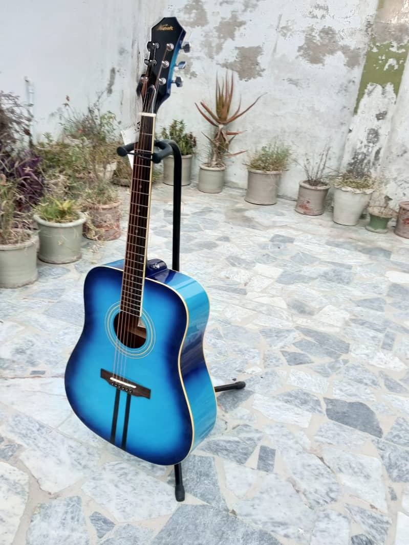 Brand New Jumbo Blue Color Guitar 11