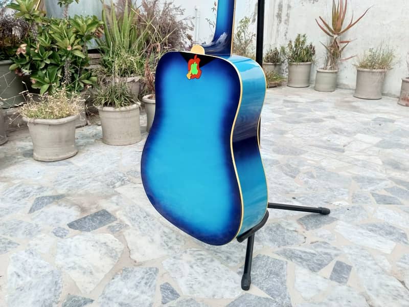 Brand New Jumbo Blue Color Guitar 14