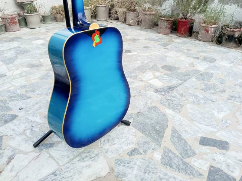 Brand New Jumbo Blue Color Guitar 15