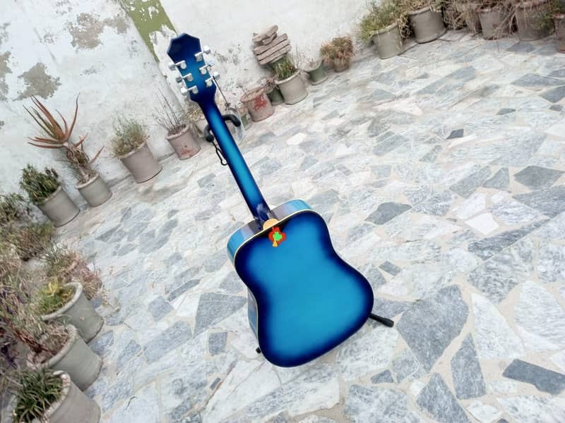 Brand New Jumbo Blue Color Guitar 17