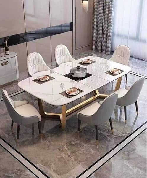 coffee table  / dining table with dining chairs /4 seater dining table 9