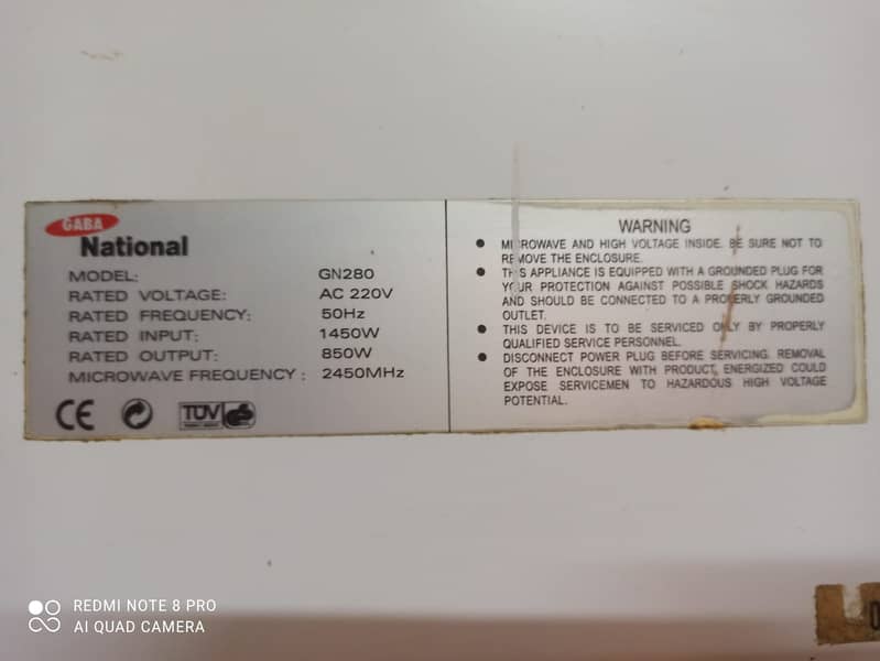 Microwave  GABA NATIONAL 28 L  Good working condition, Very LOW PRICE! 16