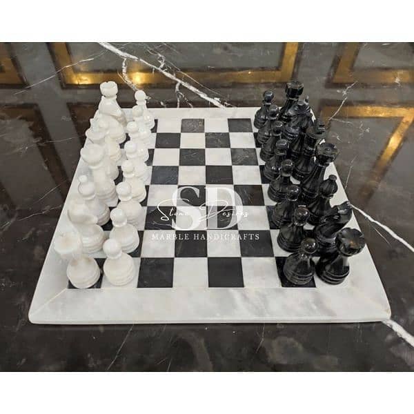Marble Chess Set | unique handcrafted chess set | 4