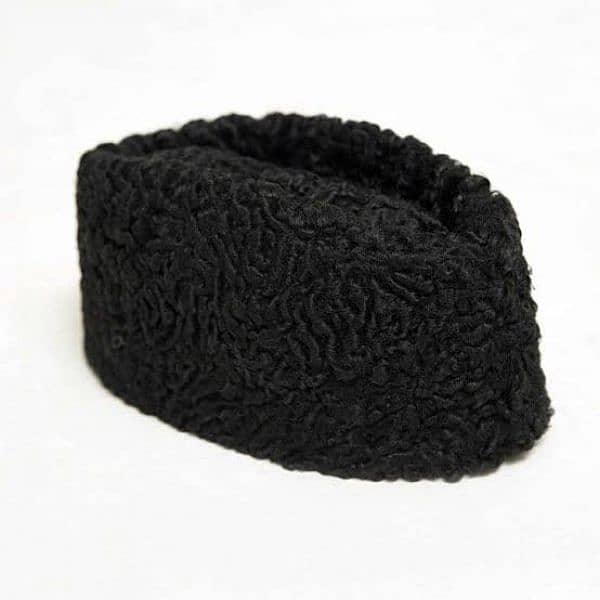 Karakul / Camel Skin Jinnah Cap - Black Brown, Available 4