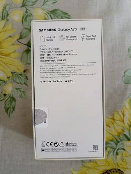 Samsung A70 Black Colour Pta Approved with charger & cable in Box 5