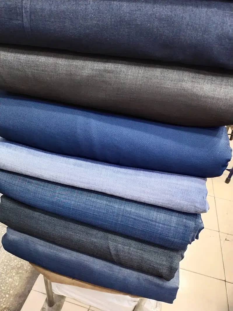 SUMMER Denim Unstitched Fabric “Cotton” – Ahmed Fabrics