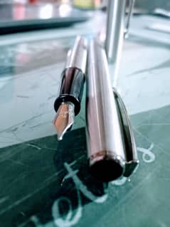 Inoxcrom Atlantic Fountain pen + ball pen Set-Steel Body-Made in Spain