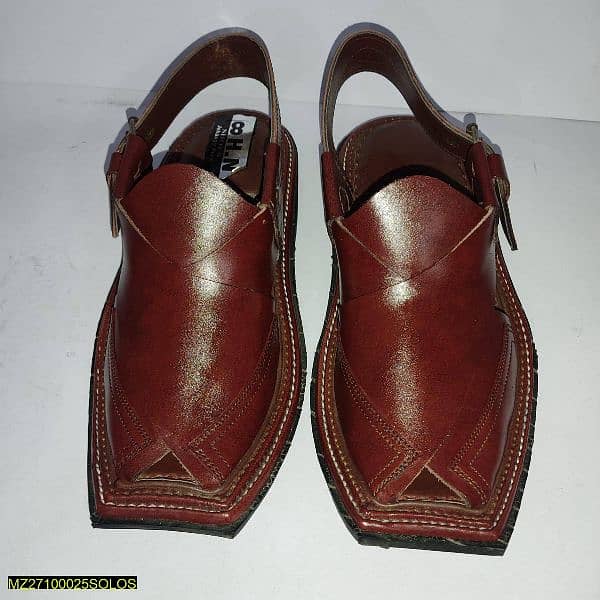 Leather peshawari chappal for man 3