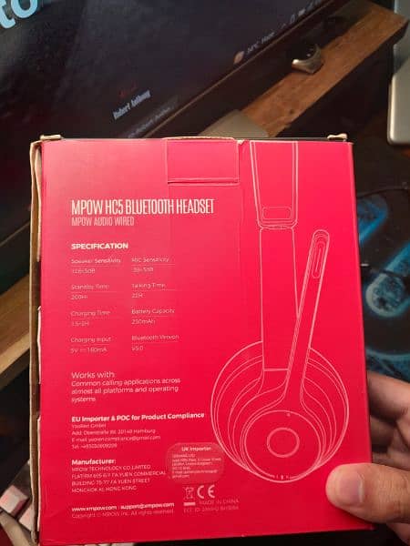 mpow hc5 bluetooth headphones . condition 8/10. 1