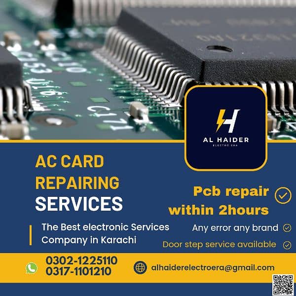 Ac card repairing/solar inverter repairing/ups/ac pcb repair/ac repair 11
