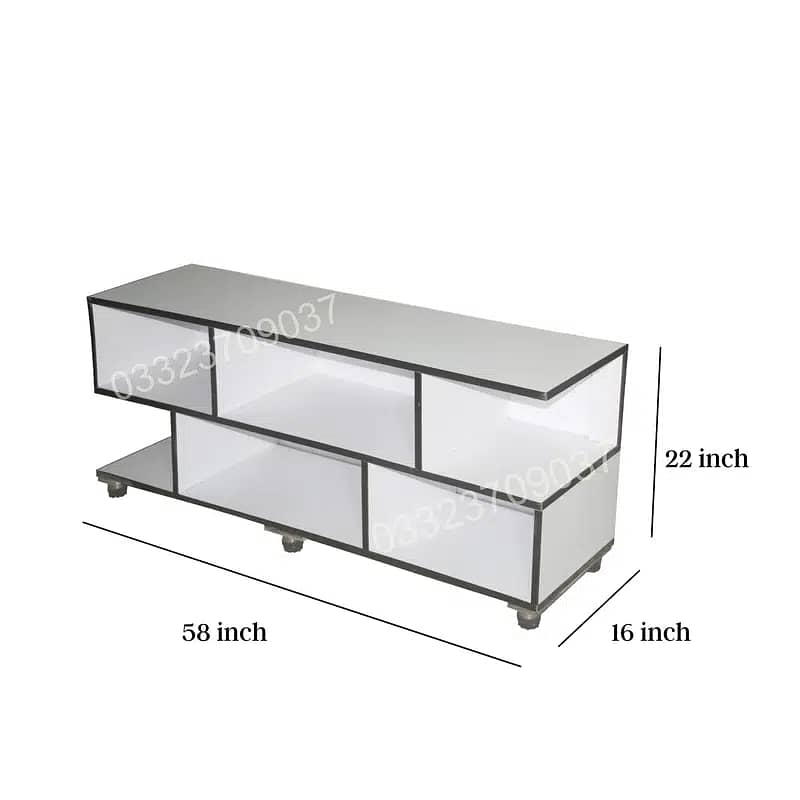 White Black eg D3 Wooden Led tv table console rack cupboard cabinet 0
