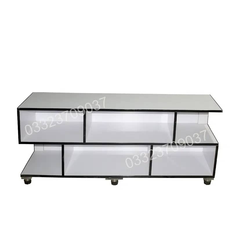 White Black eg D3 Wooden Led tv table console rack cupboard cabinet 1
