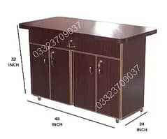 4 feet IS13 Wooden and Large Iron Stand - Brown