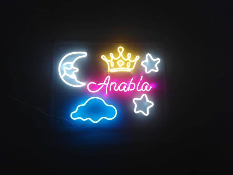 Neon lights, house name plates, signboards, calligraphy, 3D letters. . 0