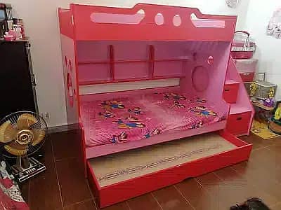 Double Story 6x4 feet Triple bunker bed for kids deffrent designs 4