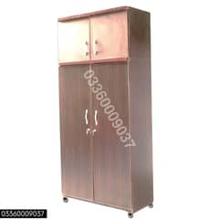 8x4 feet 20 Inch Wooden Large cupboard - Brown Wardrobe almari cabinet