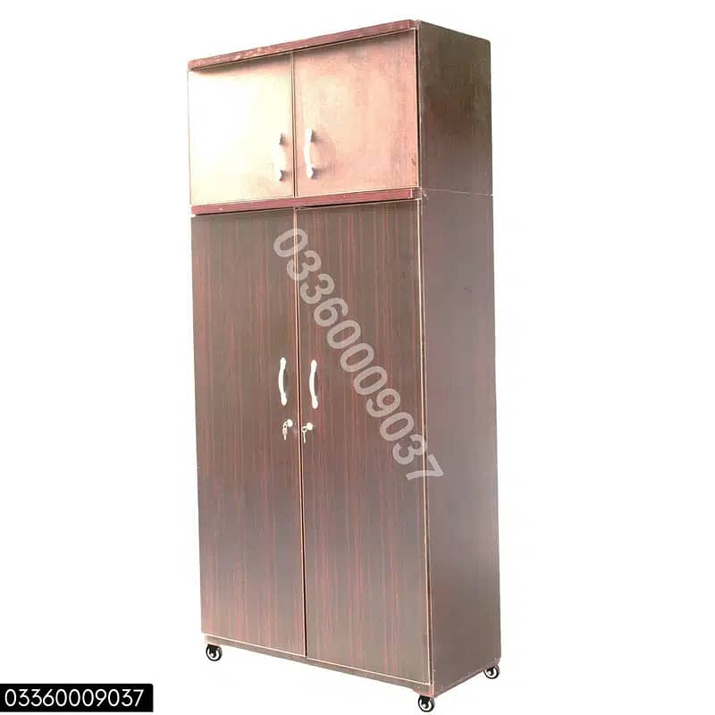 8x4 feet 20 Inch Wooden Large cupboard - Brown Wardrobe almari cabinet 0