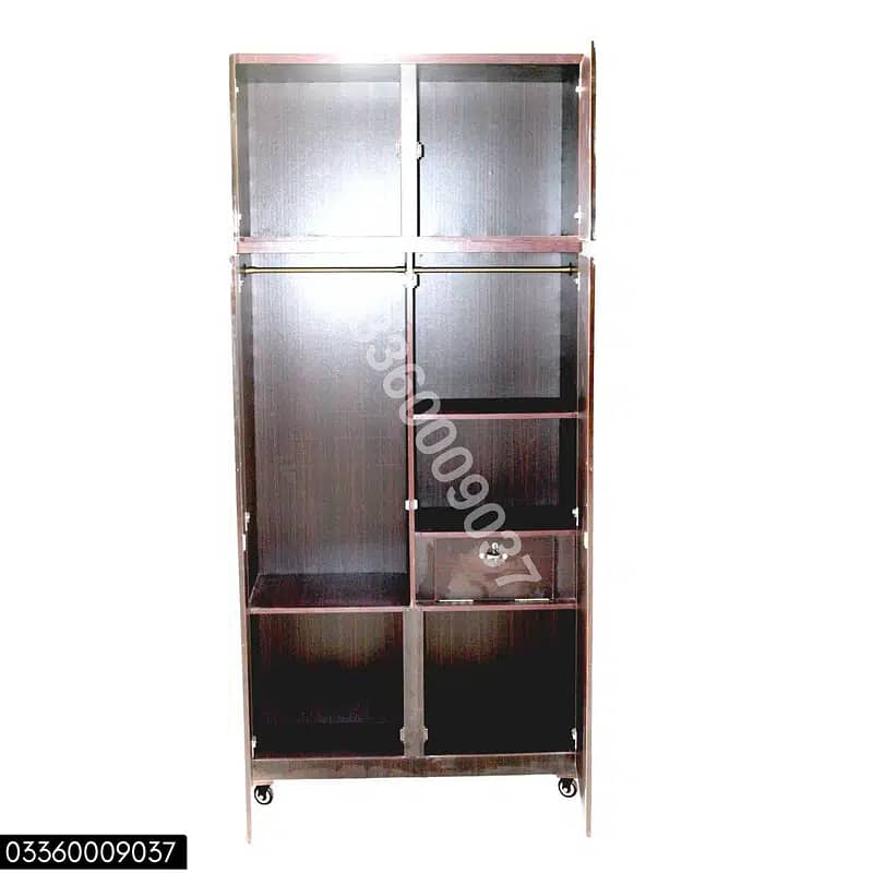 8x4 feet 20 Inch Wooden Large cupboard - Brown Wardrobe almari cabinet 1