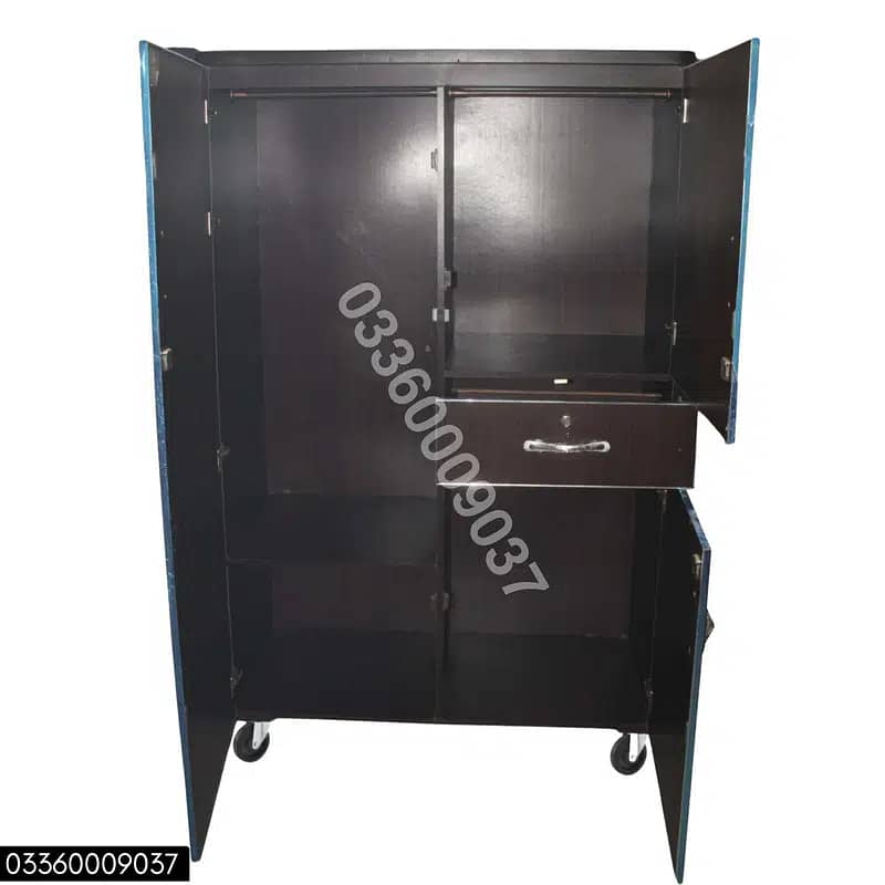 D8 6x4 ft wooden side drawer cupboard wardrobe almari cabinet safe 1
