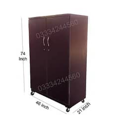 Wooden 6x4 feet two door 20" cuboard ( wardrobe Almari cabinet safe
