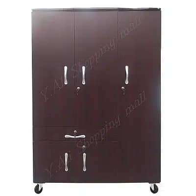 D4 Wooden 6x4 feet 3 door cupboard wardrobe almari cabinet safe 2