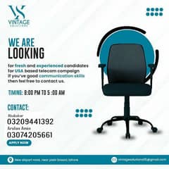 we need experienced agent. . . . 0