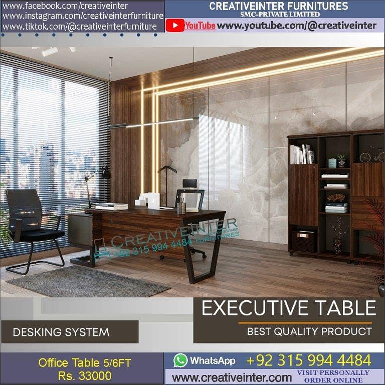 Office table Executive Chair Conference Reception Manager Table Desk 5