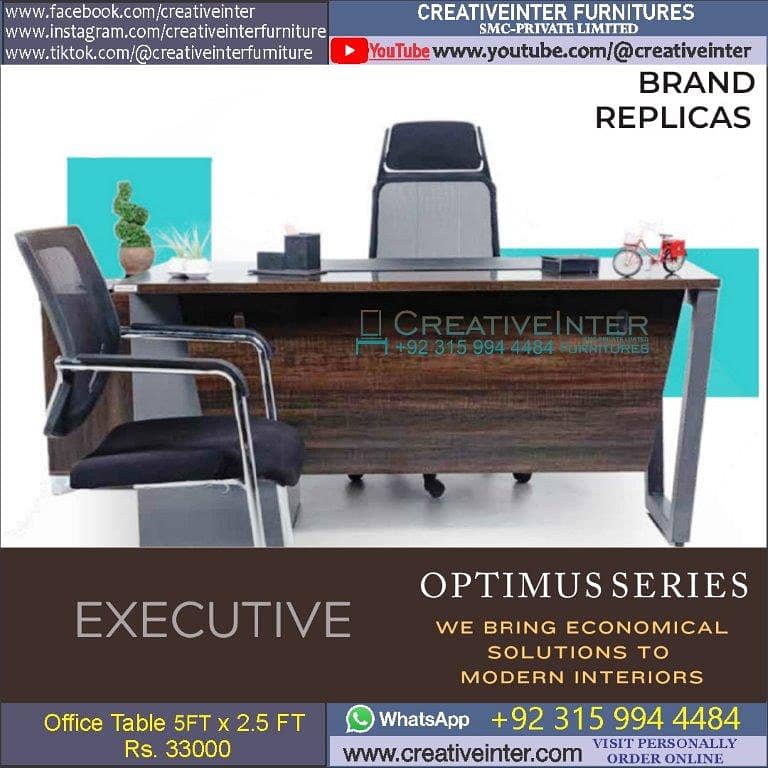 Office table Executive Chair Conference Reception Manager Table Desk 7