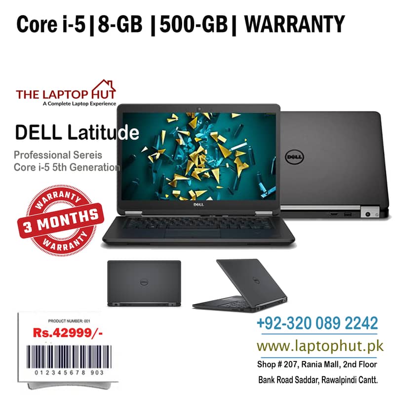 DELL | Laptop || Core i5 5th Generation | WARRANTY | 8-GB | 500-GB HDD 0