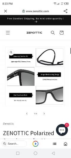 ZENOTTIC Polarized Sunglasses for Men Lightweight TR90 UV400 protectio