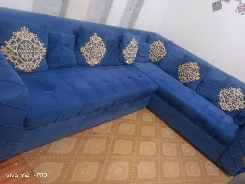 beautiful six seater L shape sofa set for sale 2