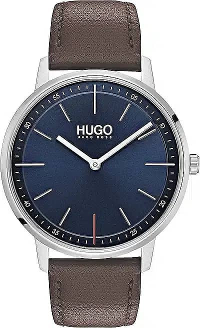 Hugo Boss Men's Watch Blue Dial Brown Leather Watch -1530128 3