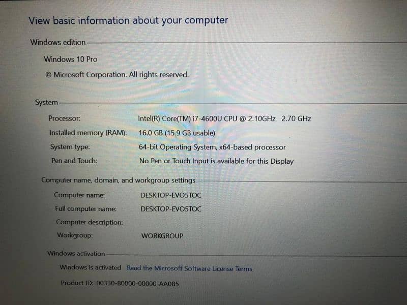 HP Zbook 14 core i7 4th generation in good condition 4