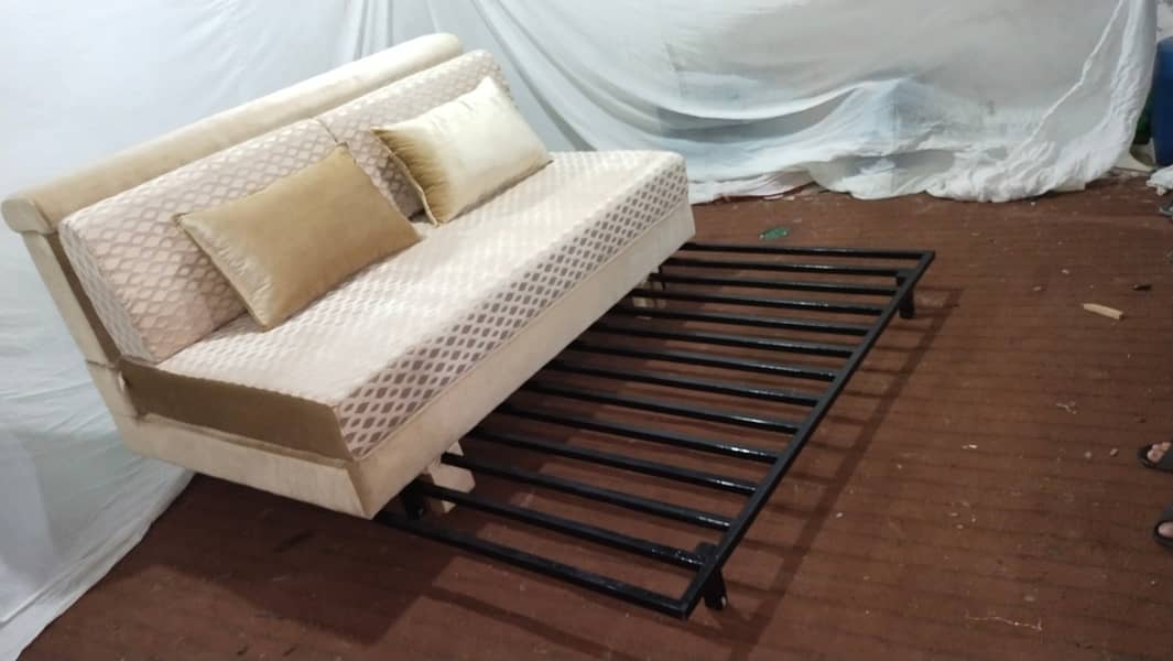 Slider Double Bed Folding Sofa cum bed ~ Comfort Sofa ~ Sofabed. pk 4