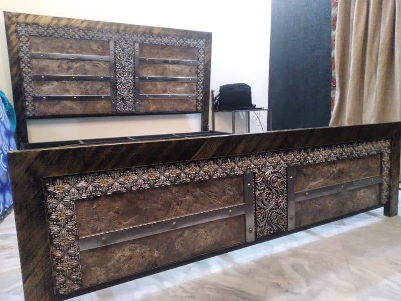 Fancy Wooden,iron Double bed without,table,mattress for sale 0